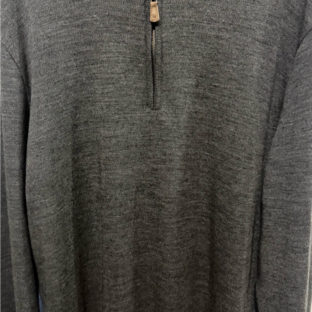 Men's Gray Half-Zip Sweater